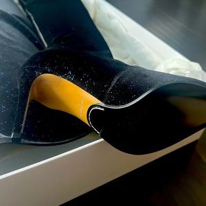 Balmain Amazone glitter thigh-high boots Size 38